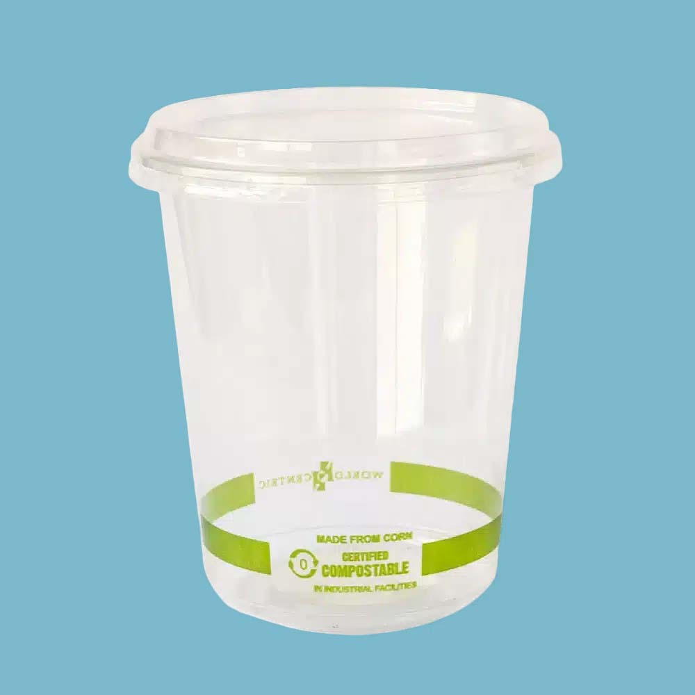 Contenedor Deli Redondo Biodegradable de 32 oz